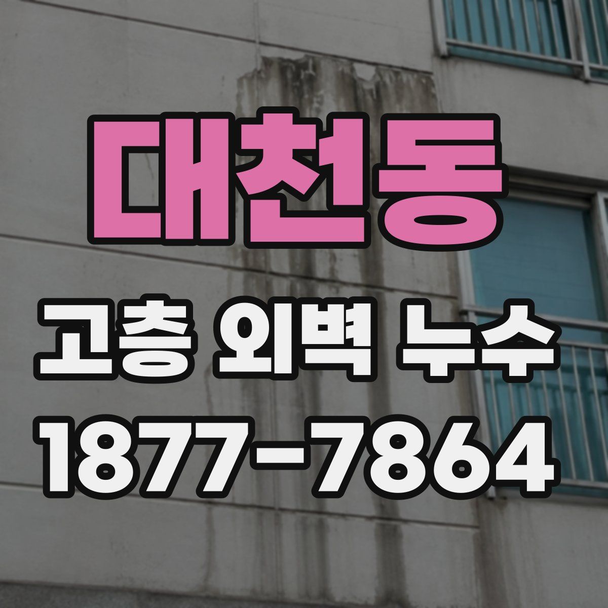 대천동 고층 외벽 누수