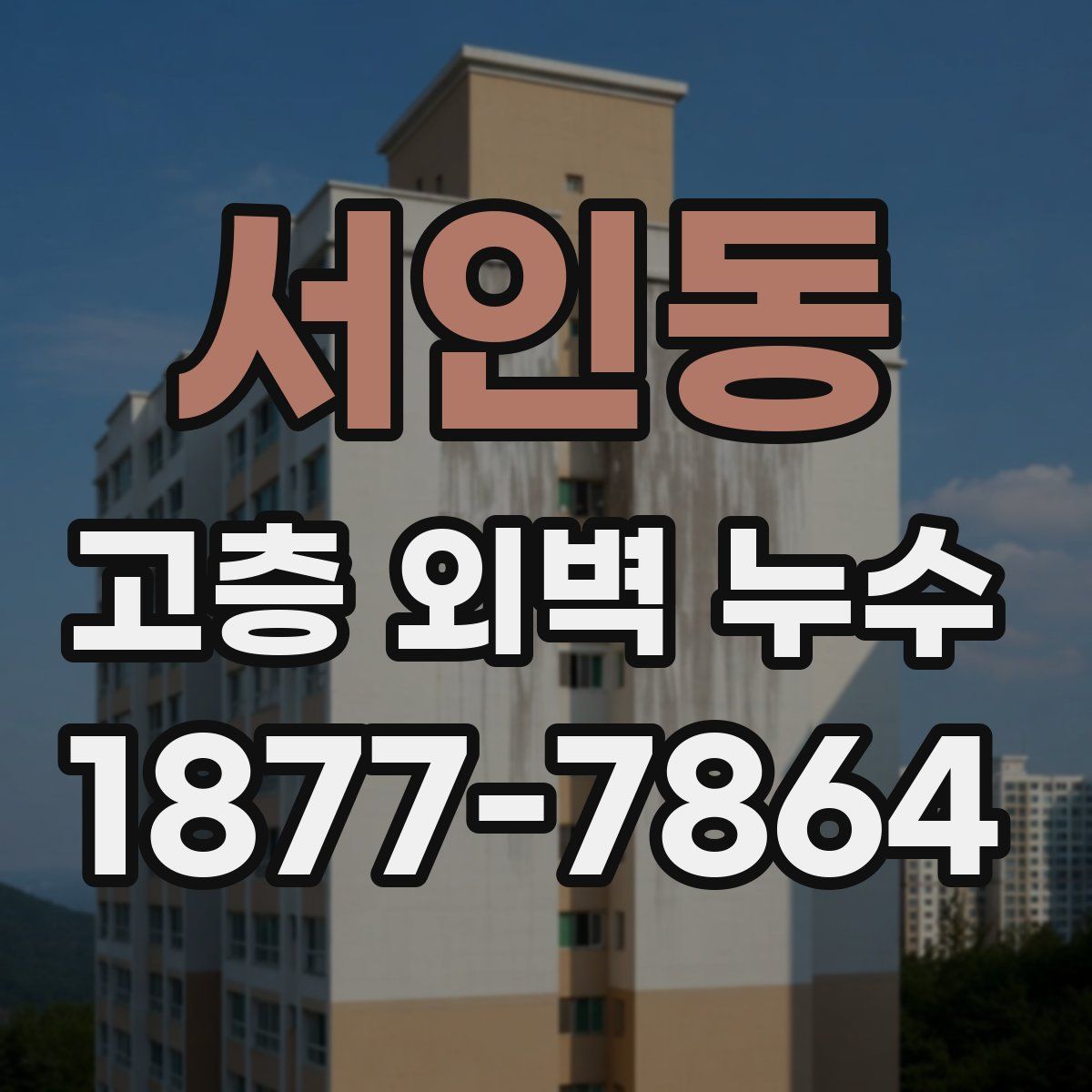 서인동 고층 외벽 누수