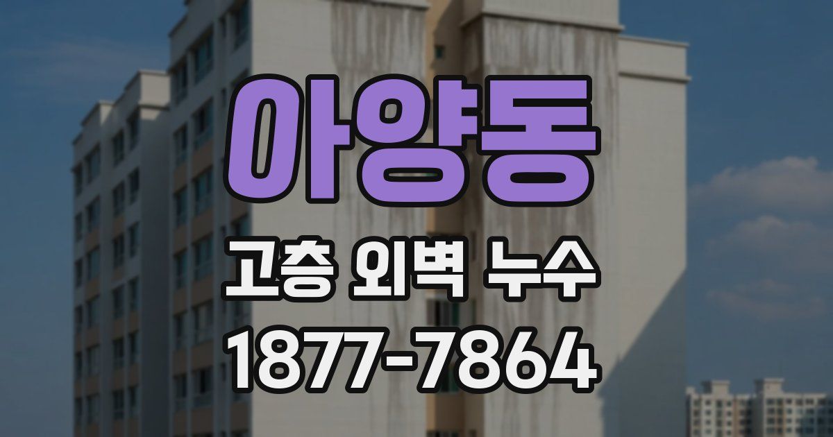 아양동 고층 외벽 누수