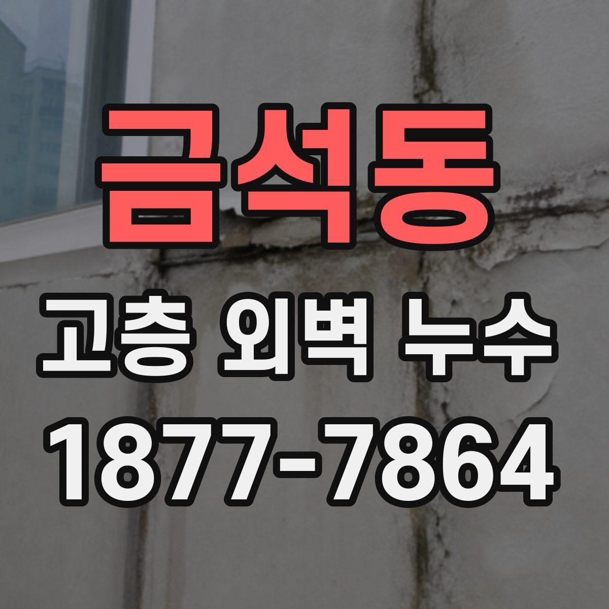 금석동 고층 외벽 누수