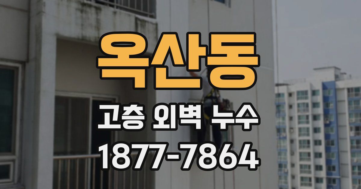 옥산동 고층 외벽 누수