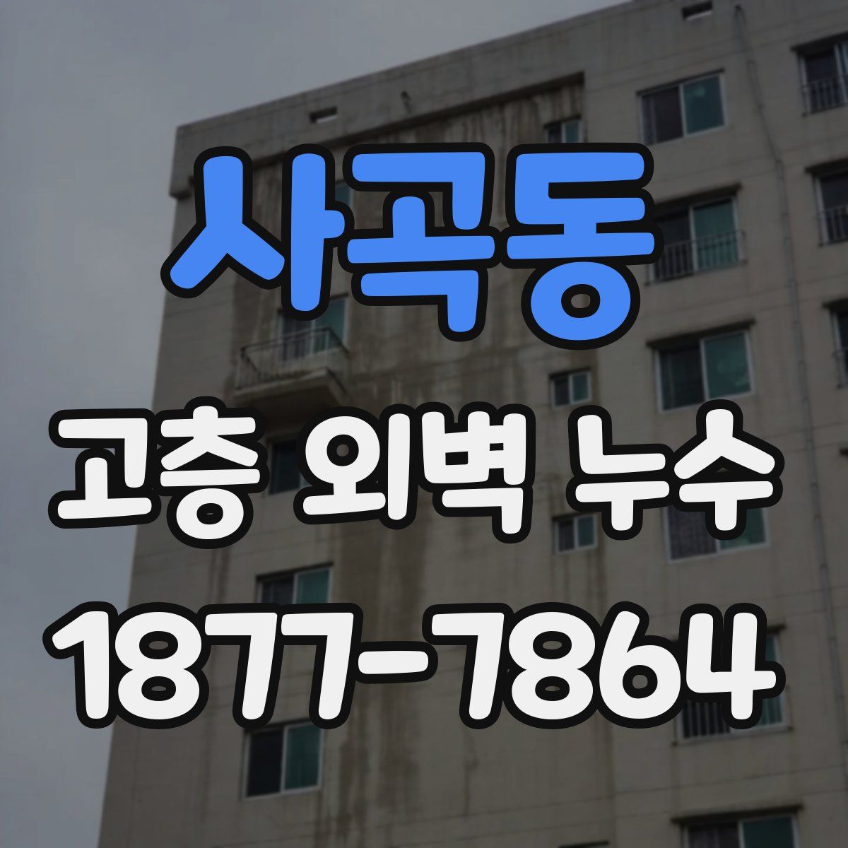 사곡동 고층 외벽 누수