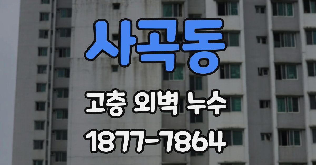 사곡동 고층 외벽 누수