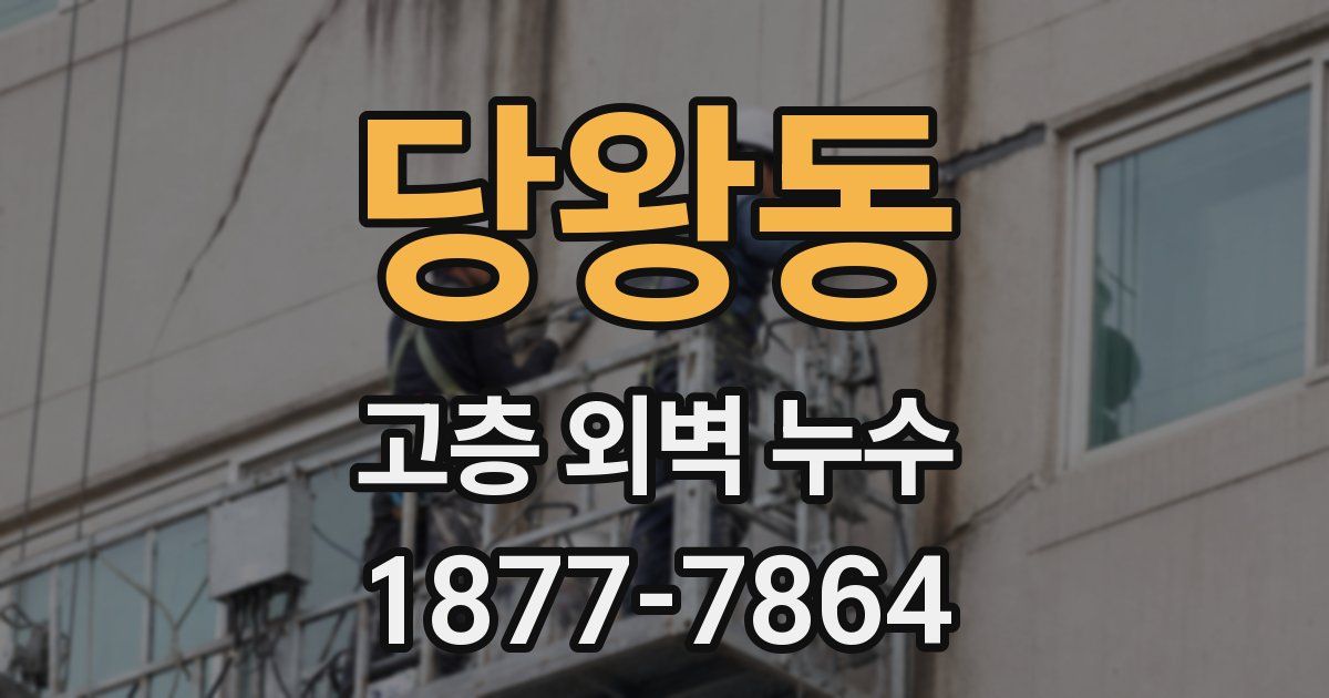 당왕동 고층 외벽 누수