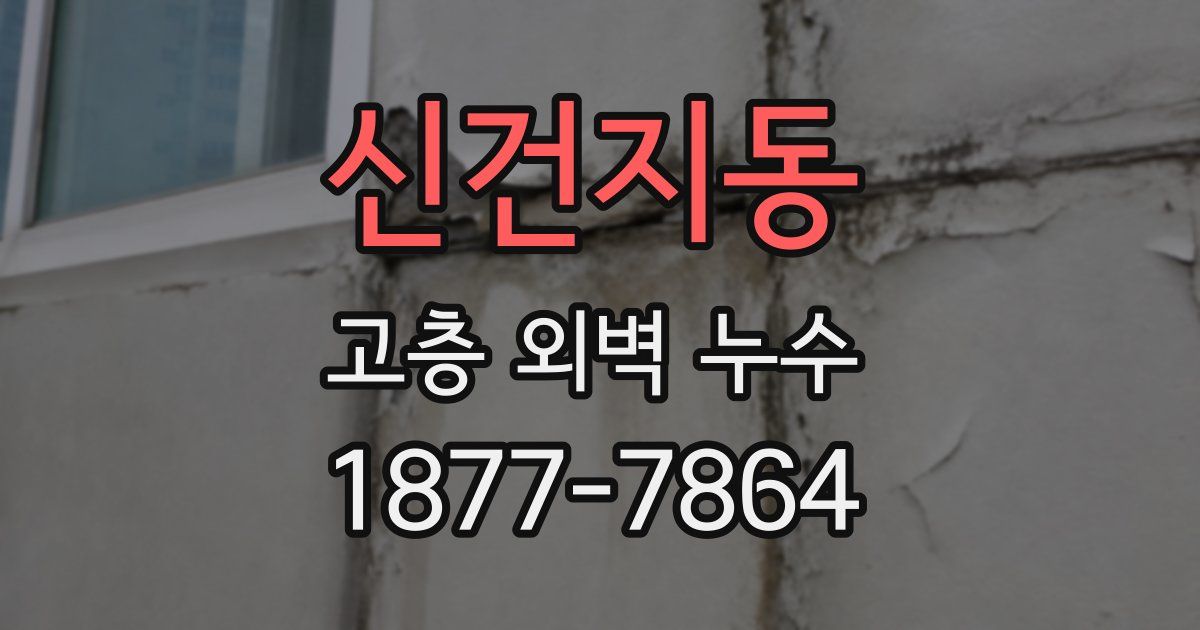 신건지동 고층 외벽 누수