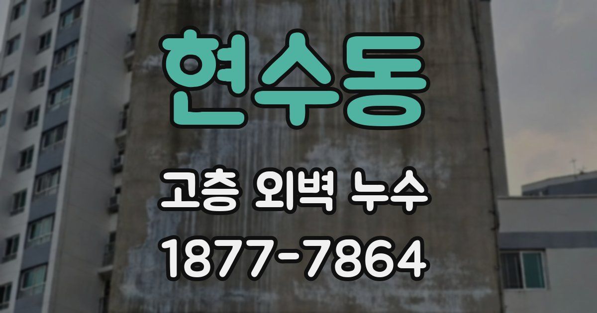 현수동 고층 외벽 누수