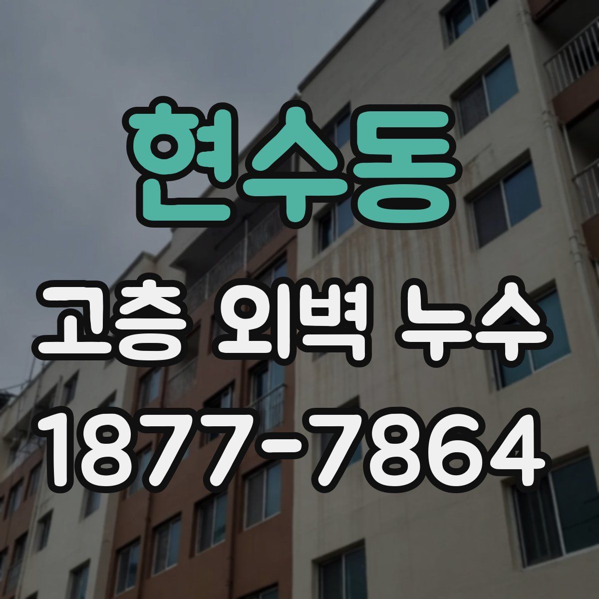 현수동 고층 외벽 누수