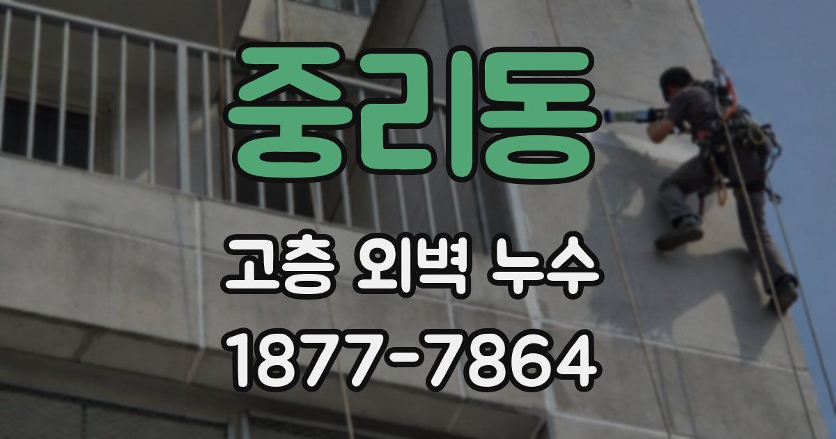 중리동 고층 외벽 누수