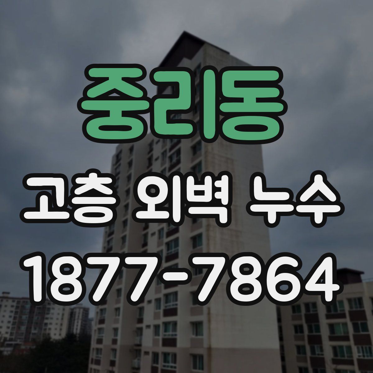 중리동 고층 외벽 누수