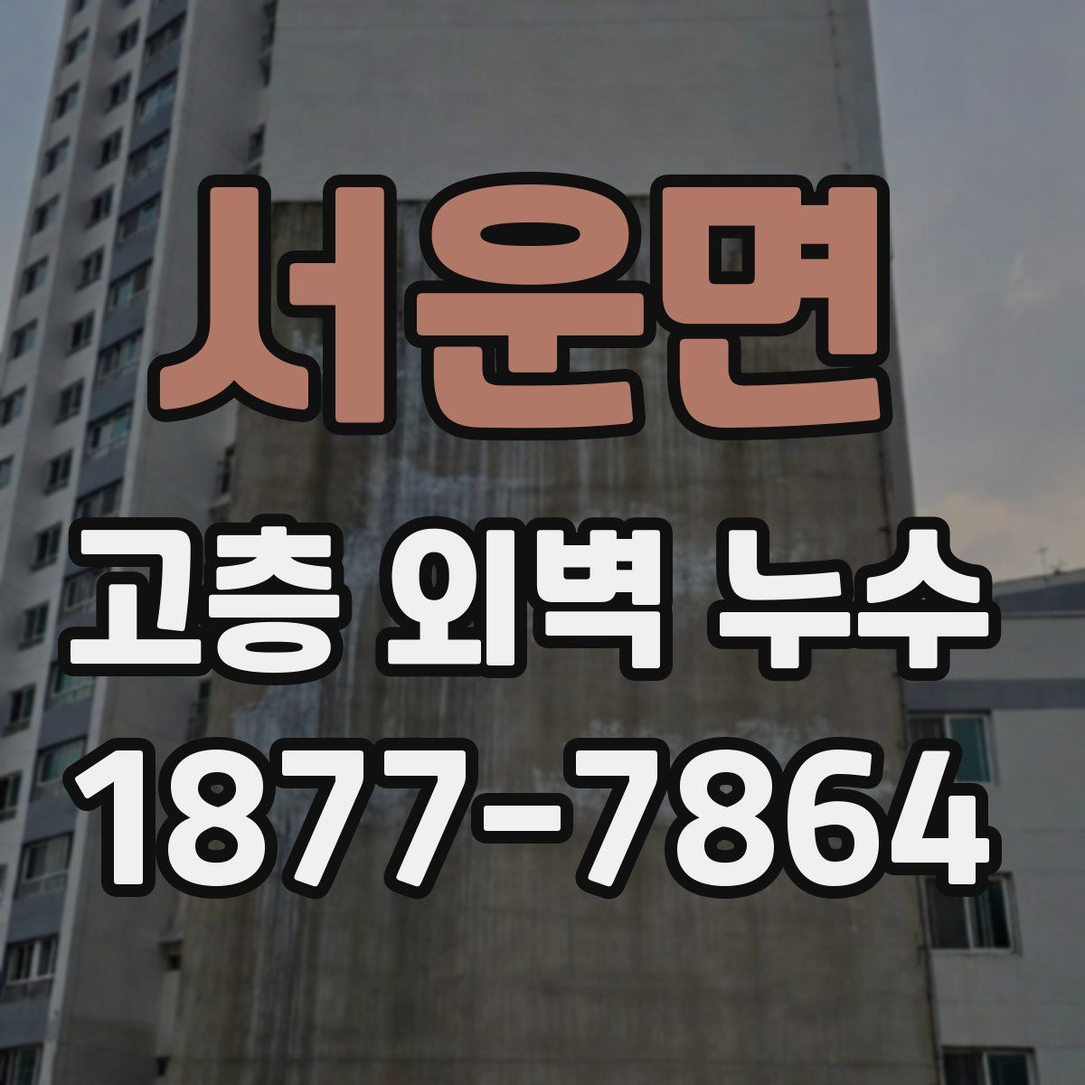 서운면 고층 외벽 누수