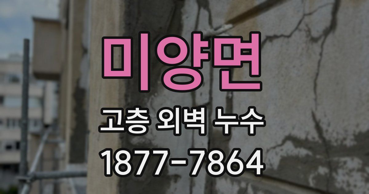 미양면 고층 외벽 누수