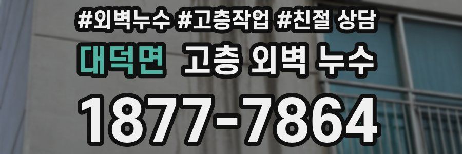 대덕면 고층 외벽 누수