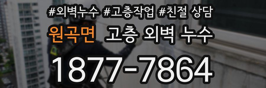 원곡면 고층 외벽 누수