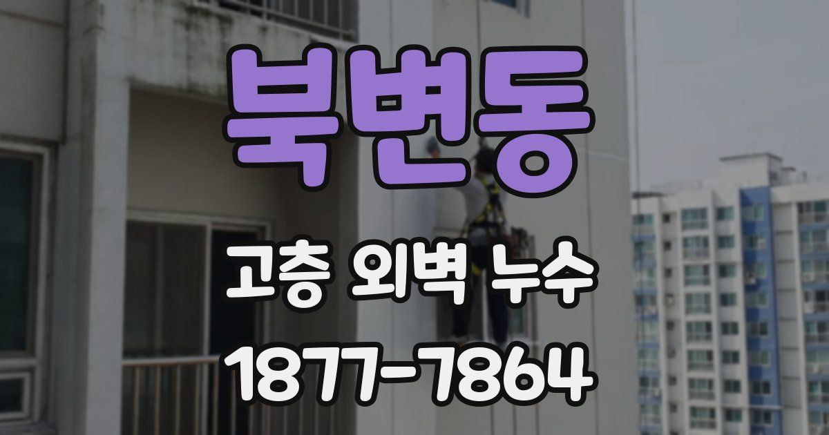북변동 고층 외벽 누수