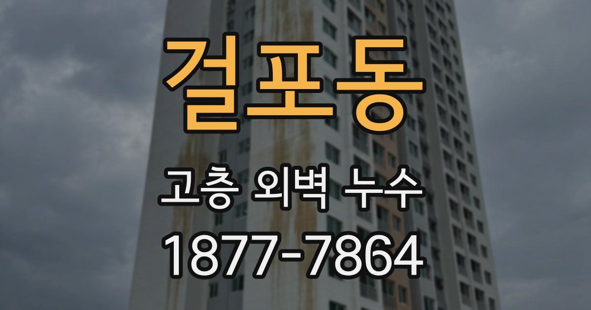걸포동 고층 외벽 누수