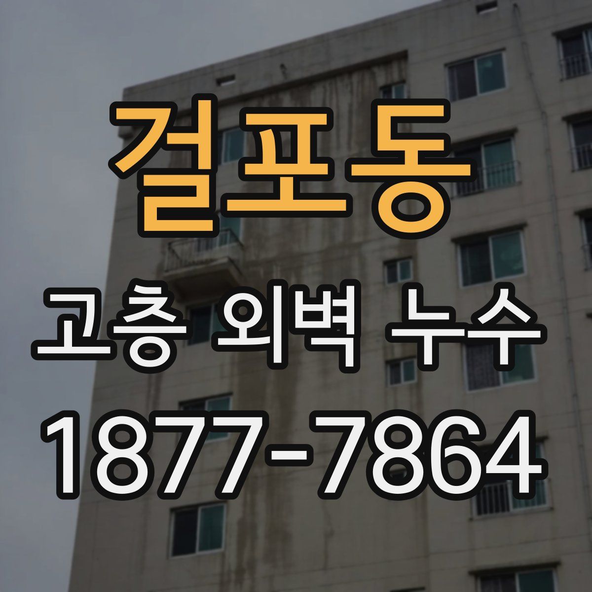걸포동 고층 외벽 누수