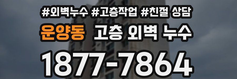 운양동 고층 외벽 누수