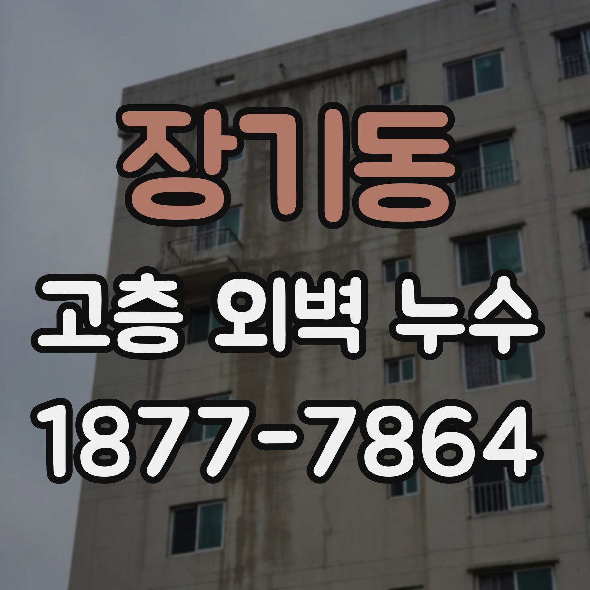 장기동 고층 외벽 누수
