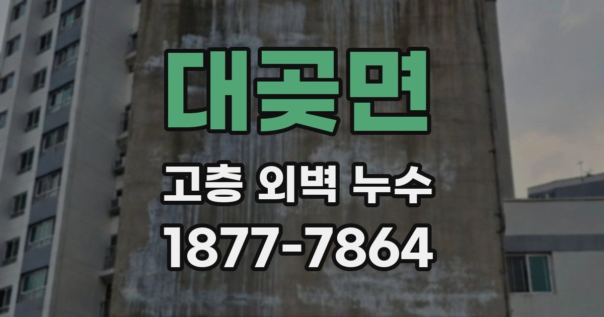 대곶면 고층 외벽 누수