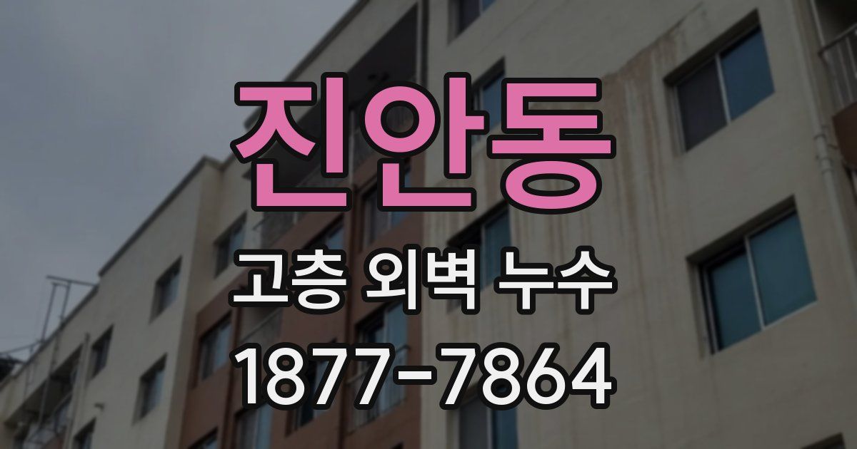 진안동 고층 외벽 누수