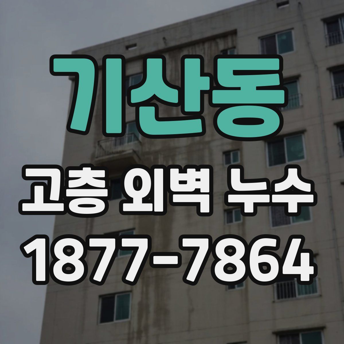 기산동 고층 외벽 누수