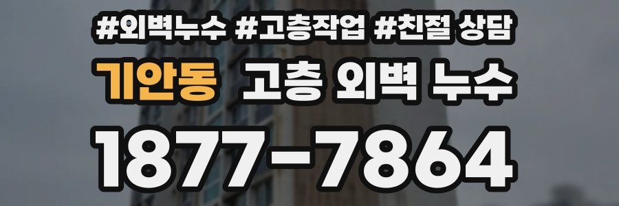 기안동 고층 외벽 누수