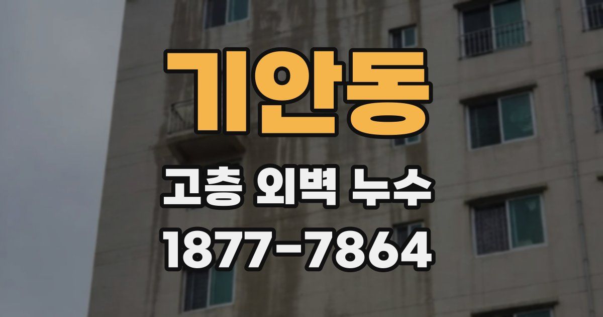 기안동 고층 외벽 누수