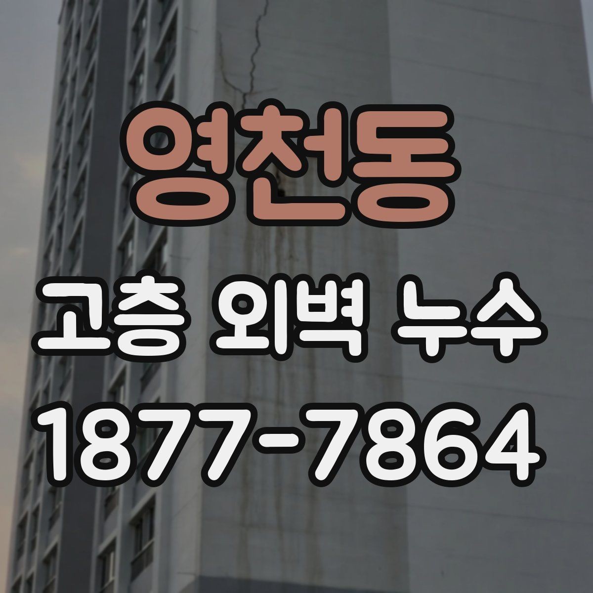 영천동 고층 외벽 누수 외벽 실리콘 교체가 필요한 때