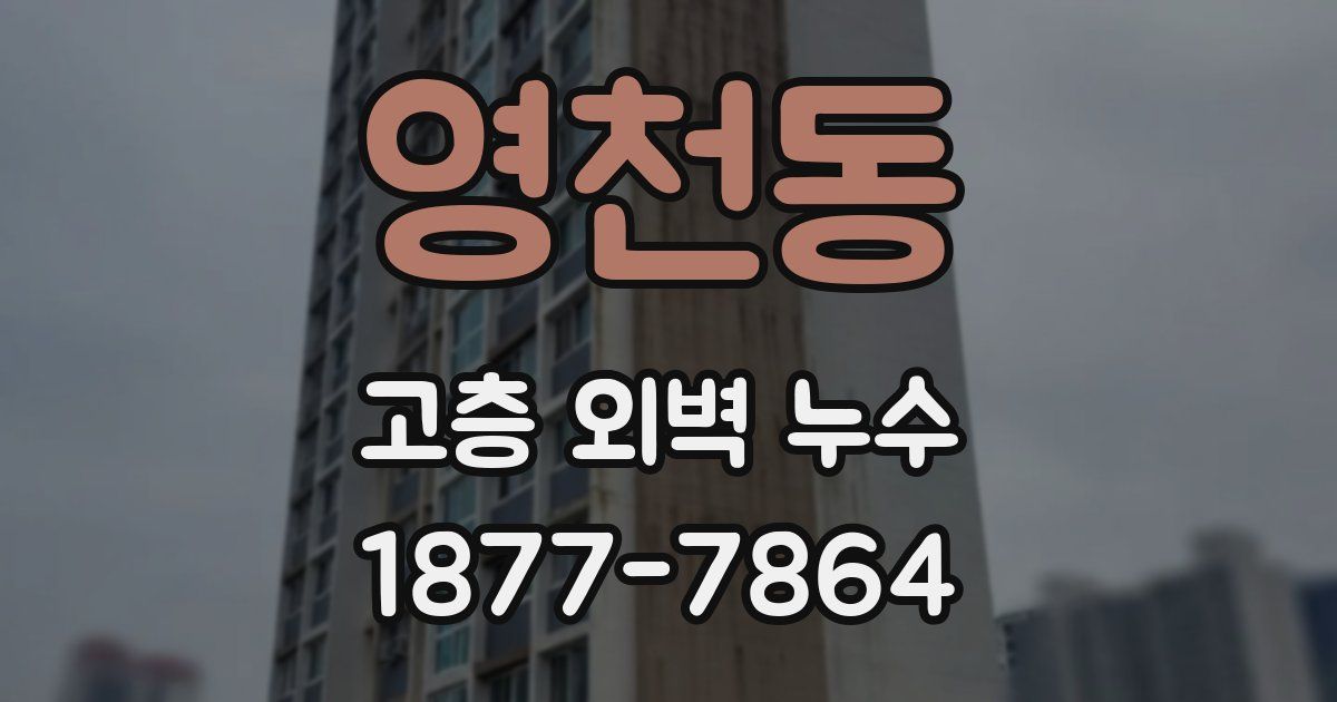 영천동 고층 외벽 누수