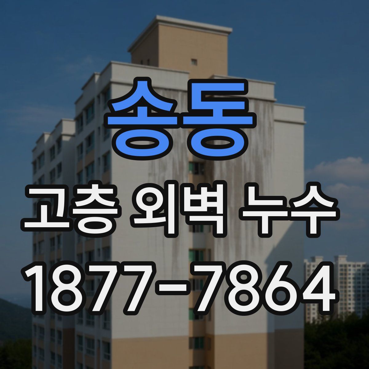 송동 고층 외벽 누수
