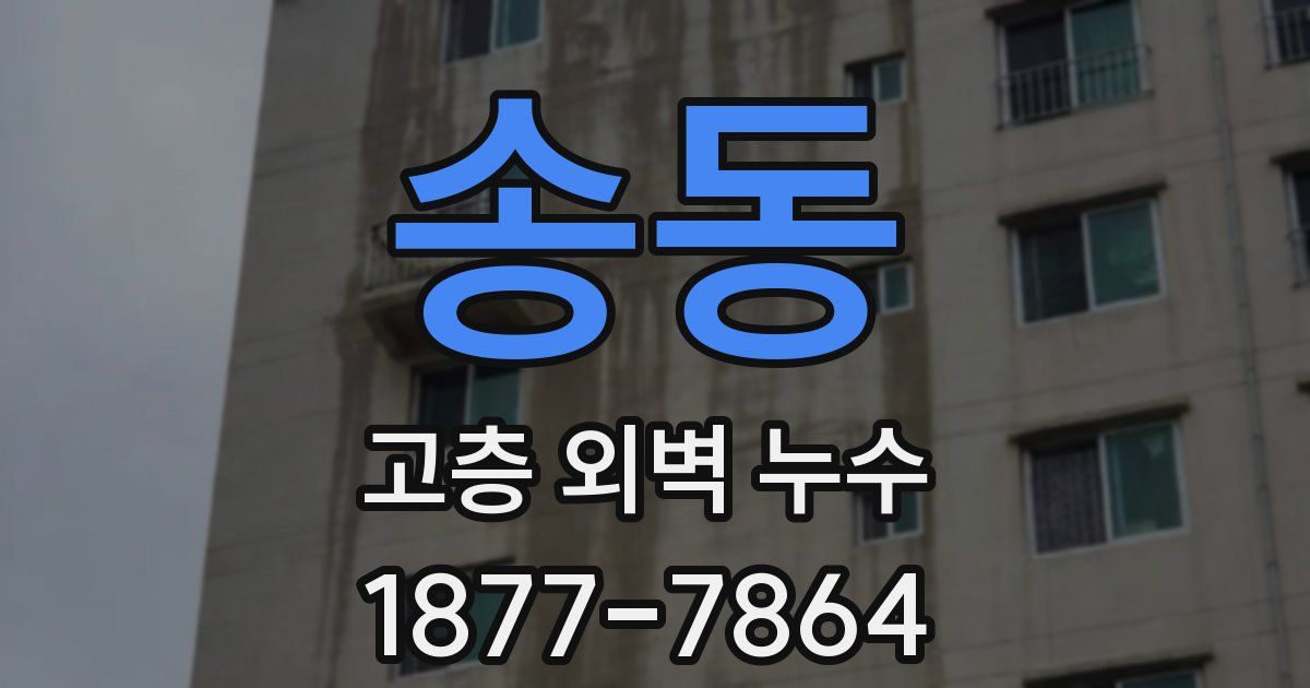 송동 고층 외벽 누수