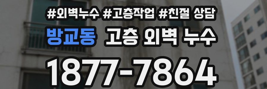 방교동 고층 외벽 누수