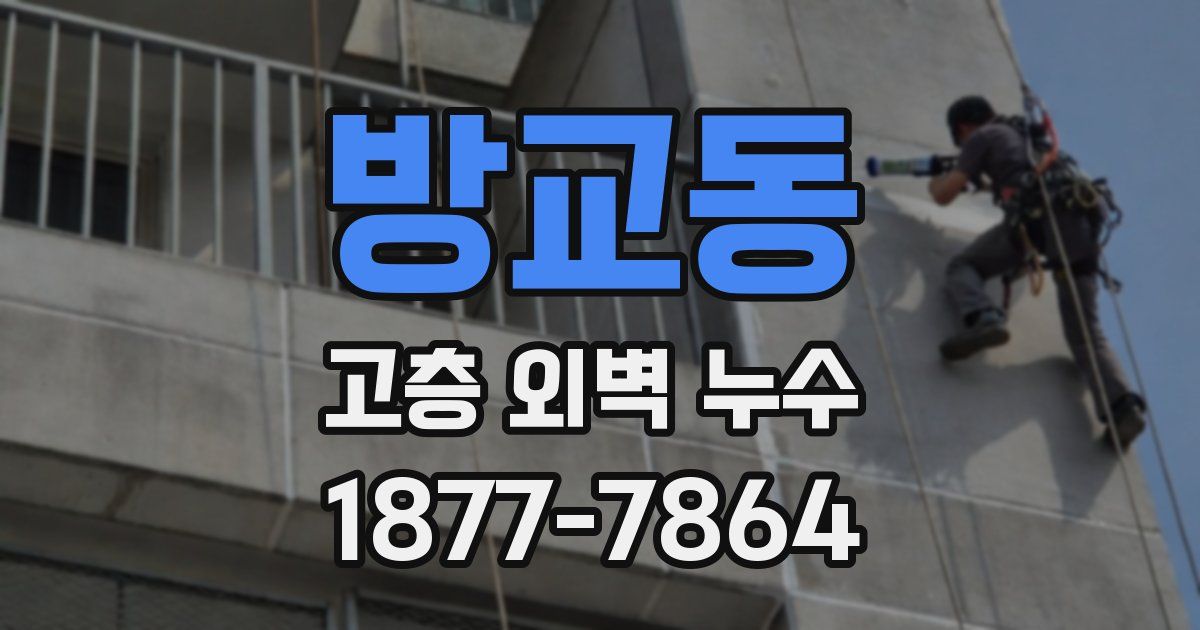 방교동 고층 외벽 누수