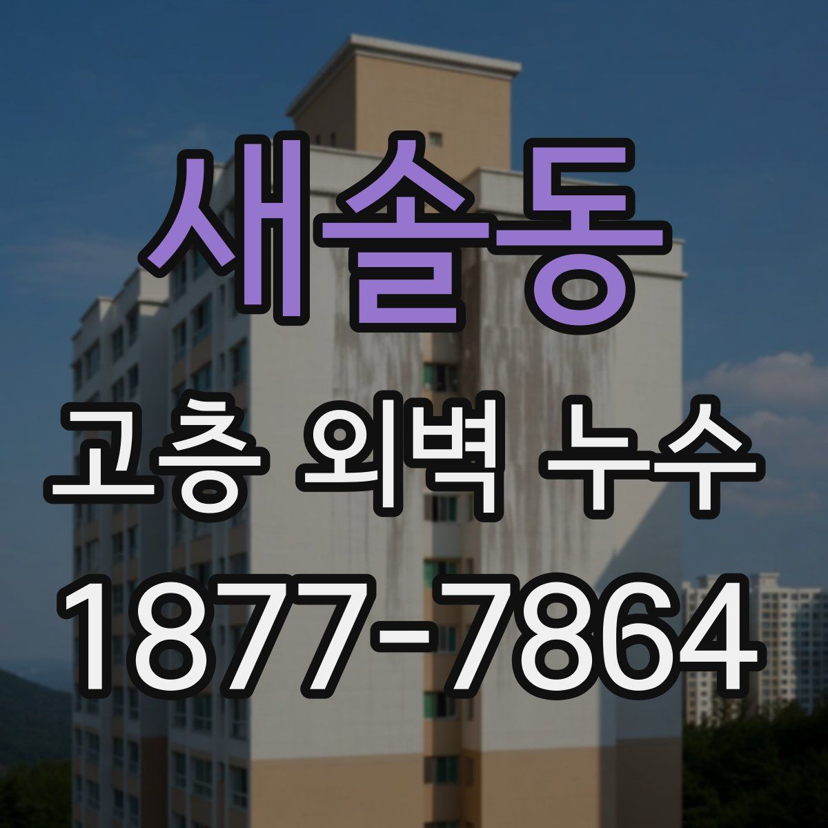 새솔동 고층 외벽 누수