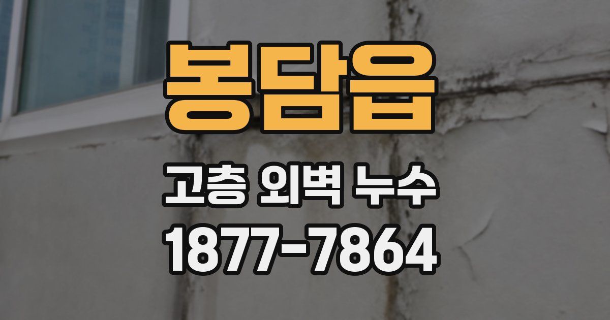 봉담읍 고층 외벽 누수