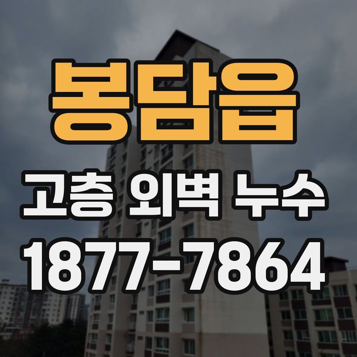 봉담읍 고층 외벽 누수