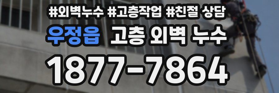 우정읍 고층 외벽 누수