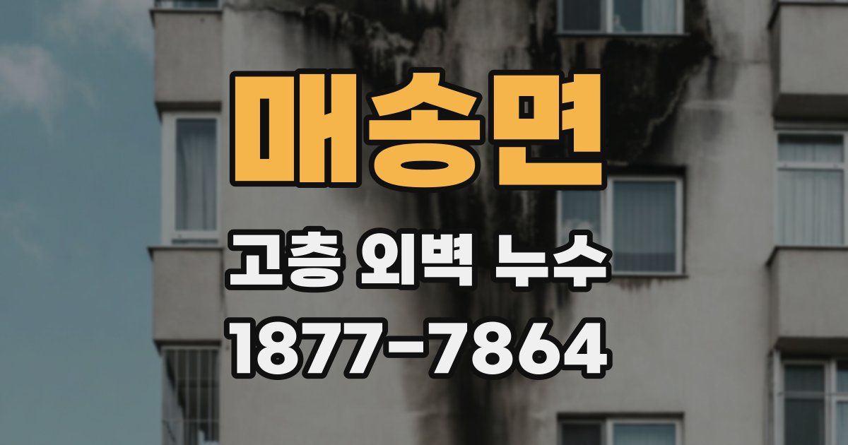 매송면 고층 외벽 누수