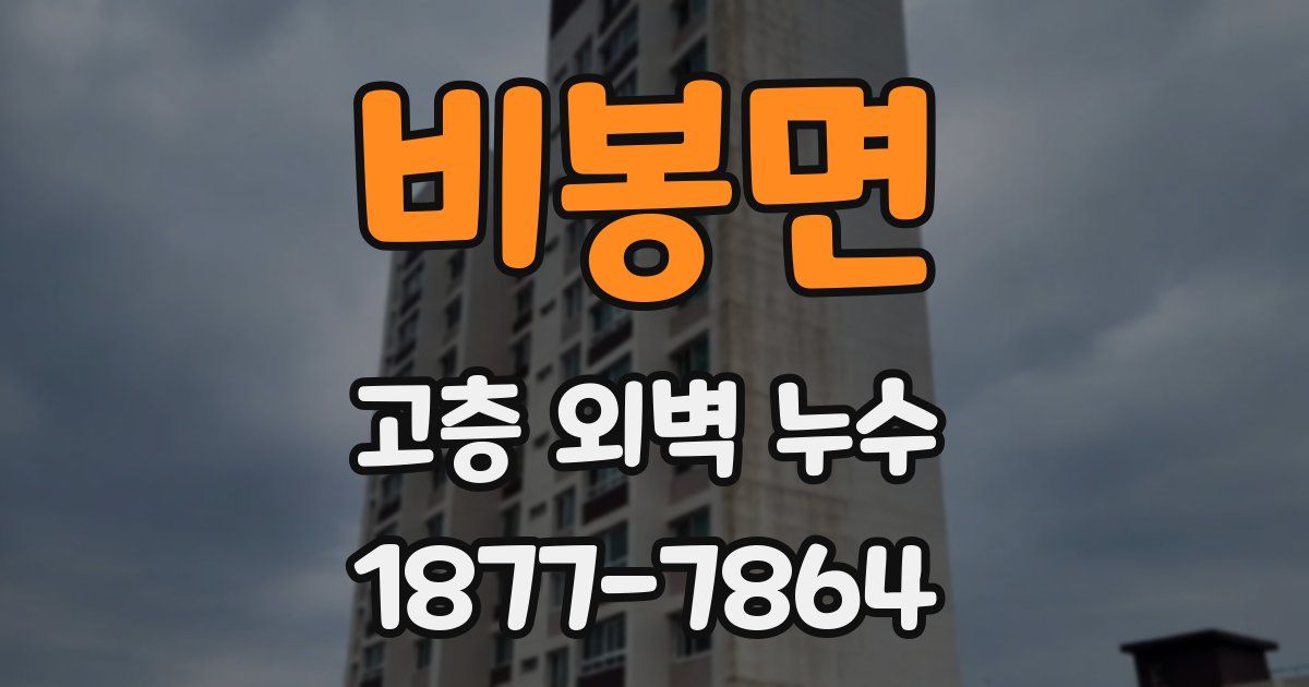 비봉면 고층 외벽 누수