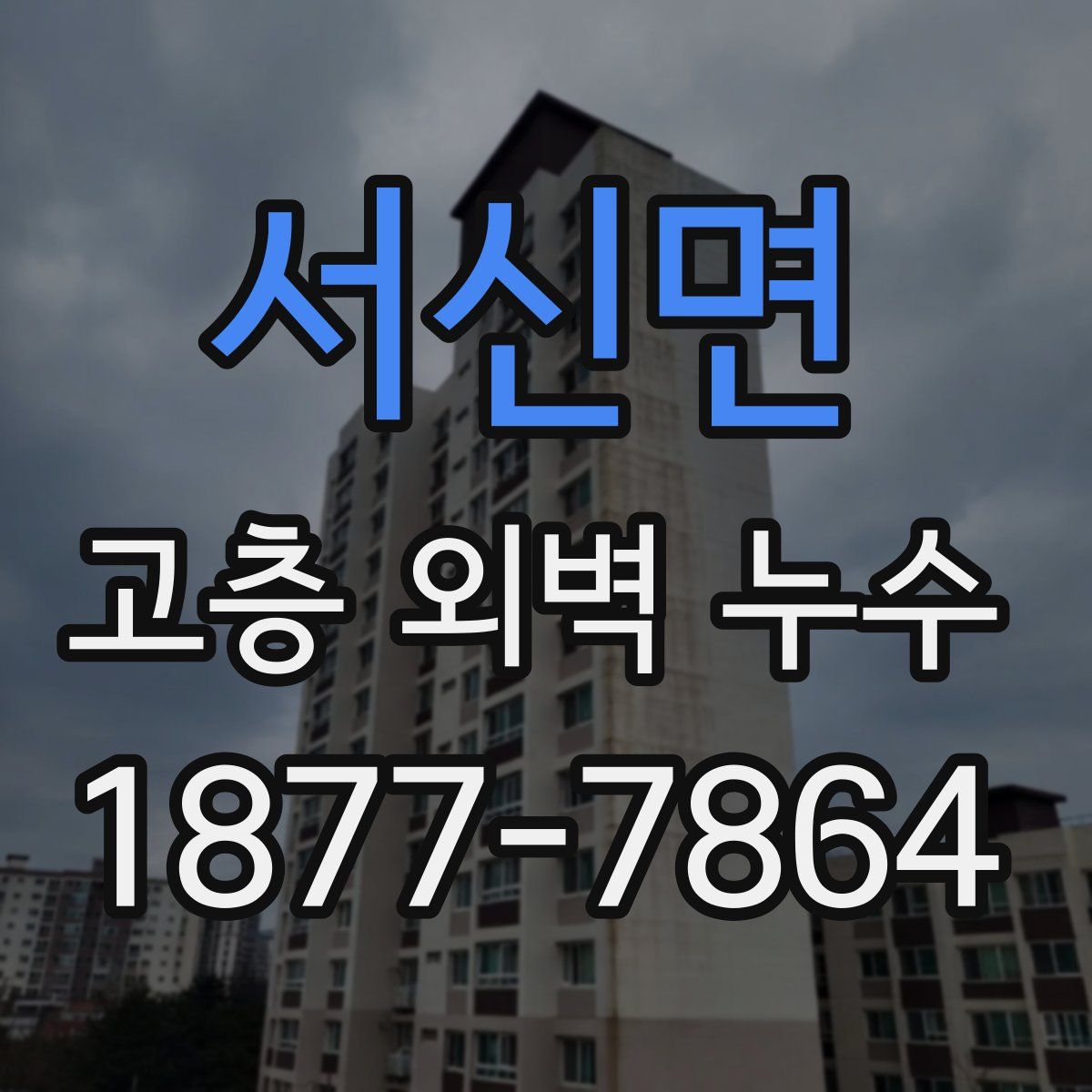 서신면 고층 외벽 누수