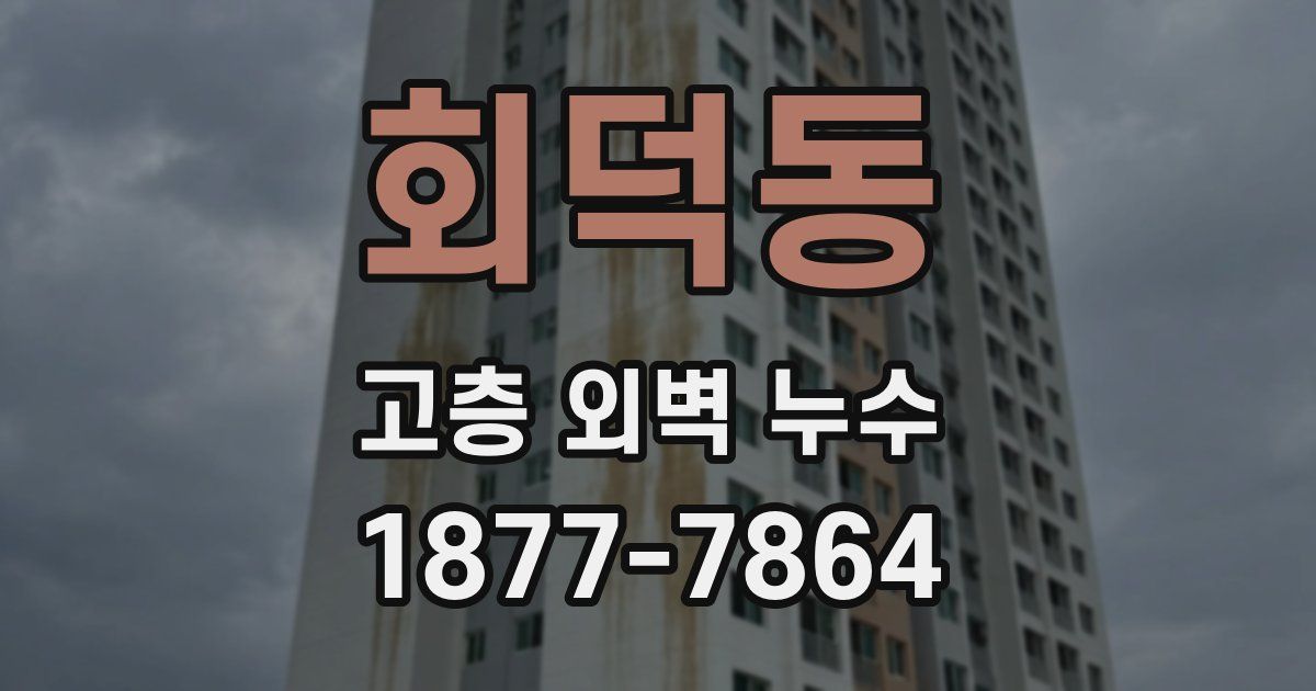 회덕동 고층 외벽 누수