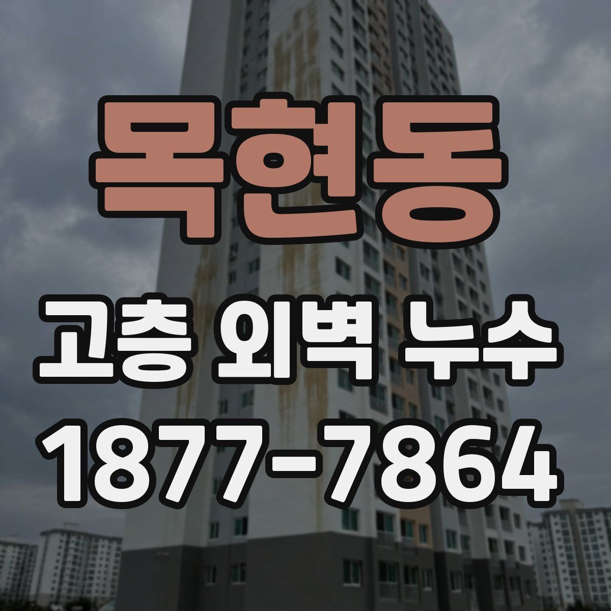 목현동 고층 외벽 누수
