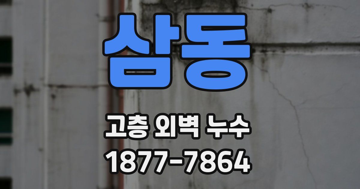 삼동 고층 외벽 누수