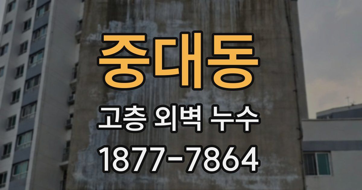 중대동 고층 외벽 누수