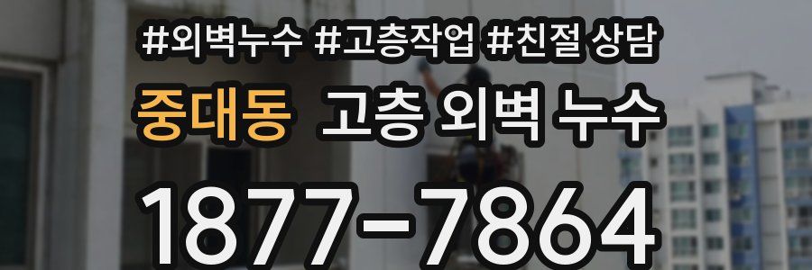 중대동 고층 외벽 누수