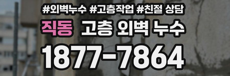 직동 고층 외벽 누수