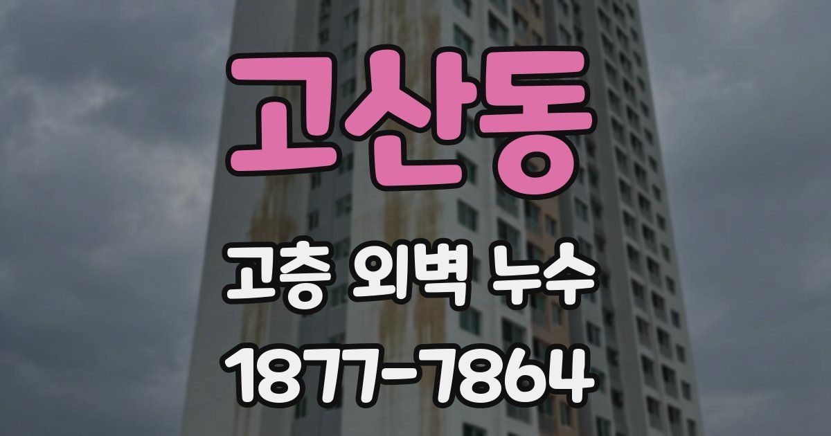 고산동 고층 외벽 누수