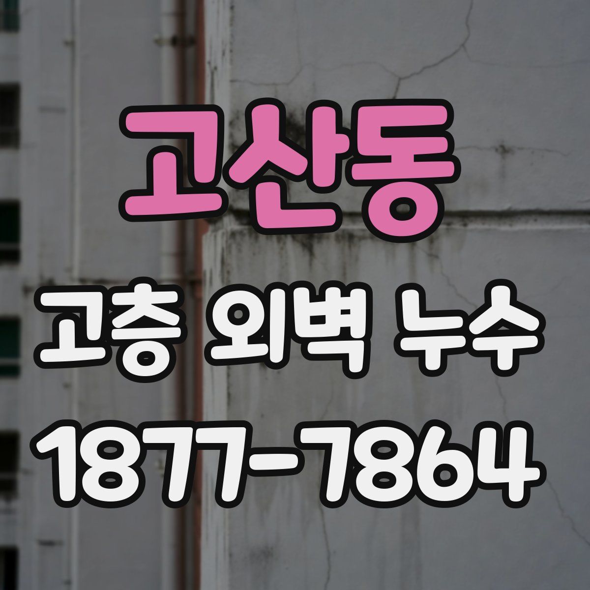 고산동 고층 외벽 누수