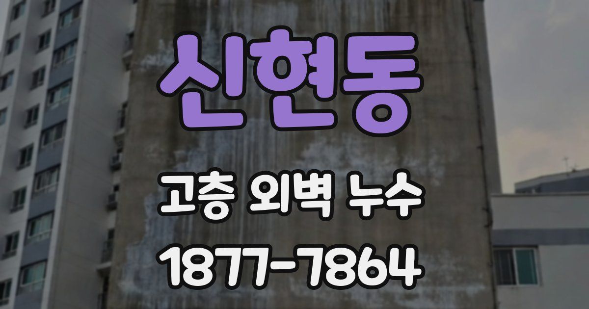 신현동 고층 외벽 누수