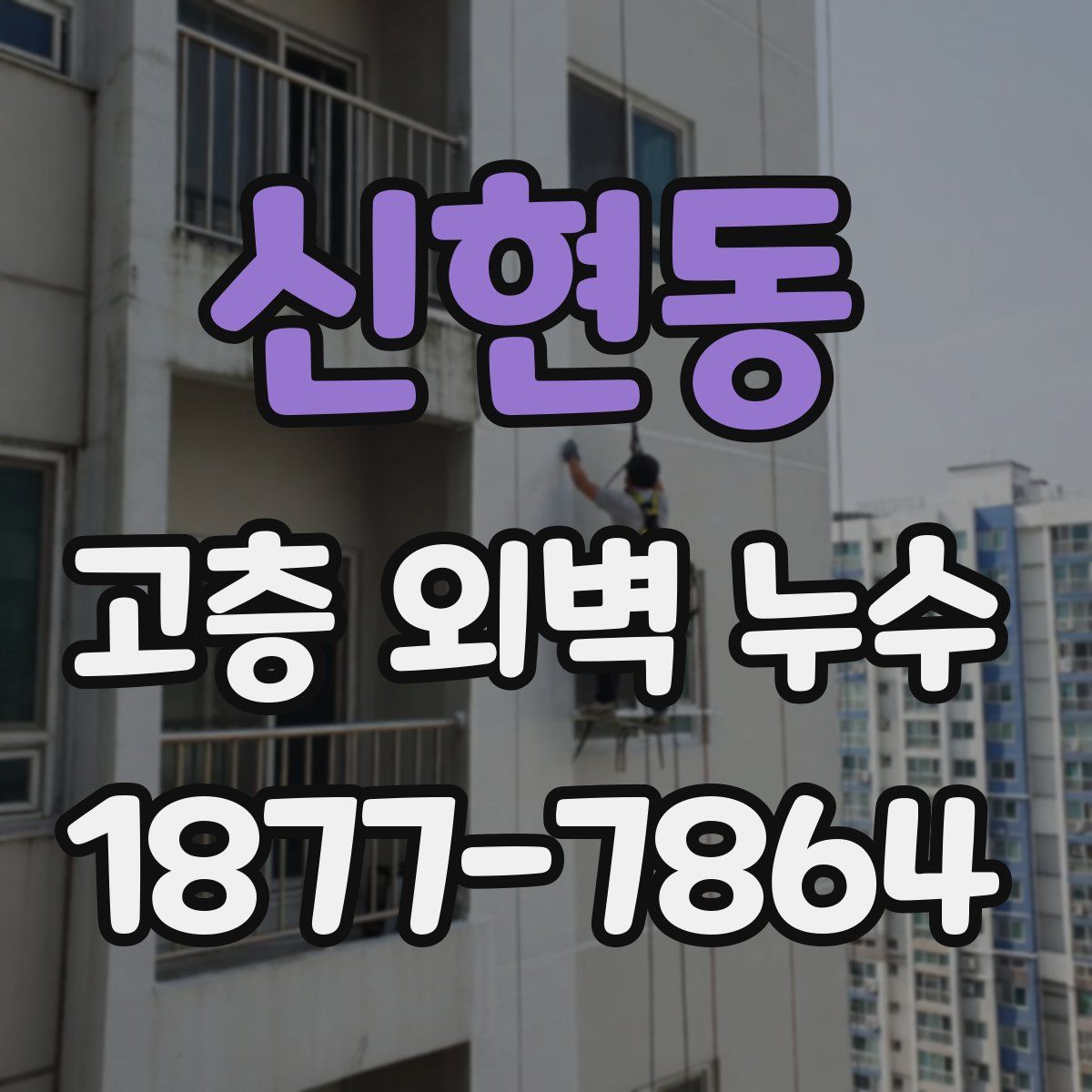 신현동 고층 외벽 누수